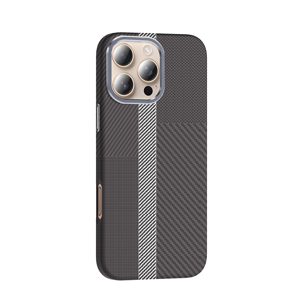 Apple iPhone 16 Pro Case Magsafe Charging Feature Carbon Fiber Look Zore Gros Cover - 8