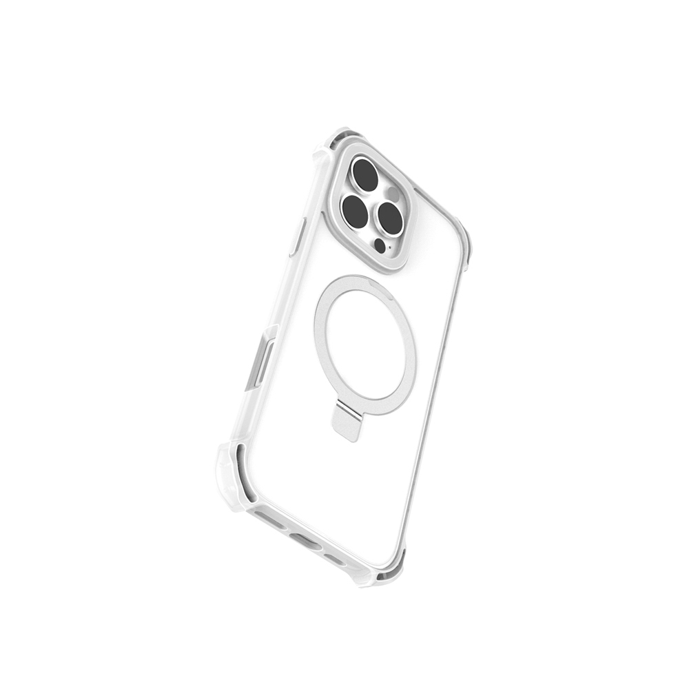 Apple iPhone 16 Pro Case Magsafe Charging Feature Raptic Dual Series Transparent Stand Cover - 15