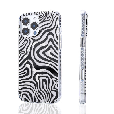 Apple iPhone 16 Pro Case Magsafe Charging Feature Zore Jago Cover Siyah-Beyaz