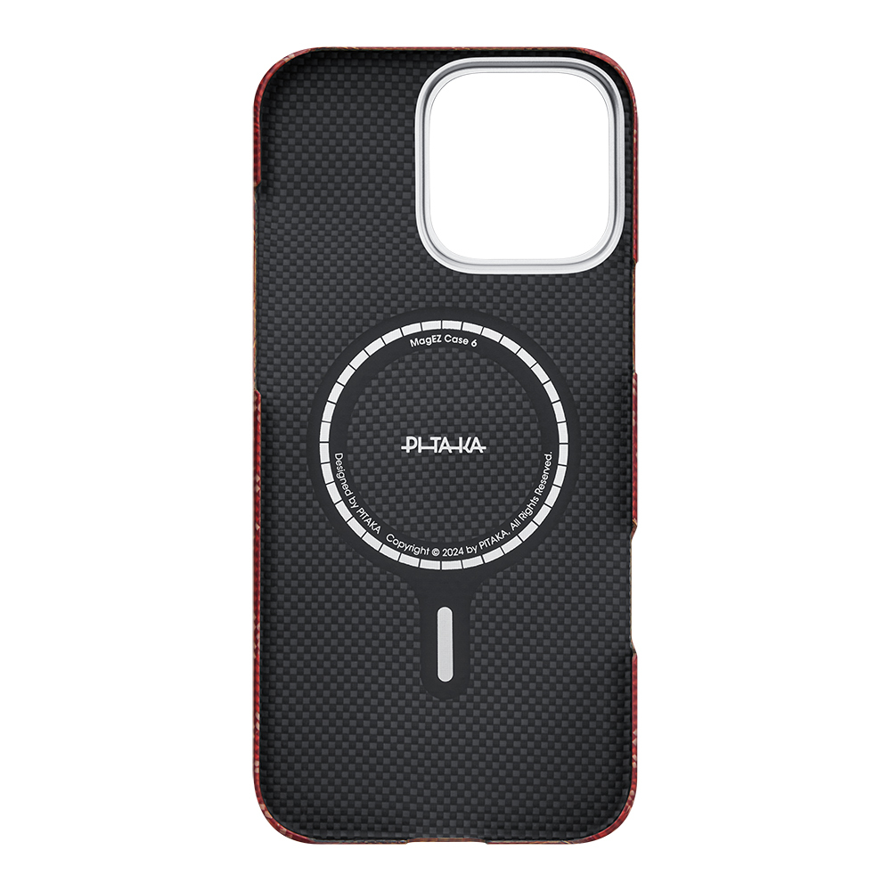 Apple iPhone 16 Pro Case MagSafe Charging Featured Aramid Fiber Pitaka Tactile Woven Monogram Series Cover - 14