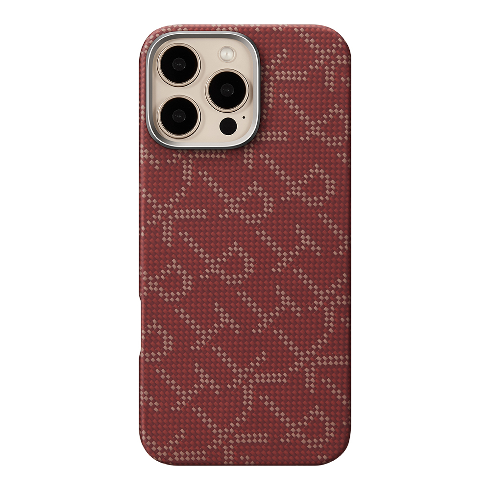 Apple iPhone 16 Pro Case MagSafe Charging Featured Aramid Fiber Pitaka Tactile Woven Monogram Series Cover - 10