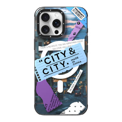 Apple iPhone 16 Pro Case Magsafe Charging Featured YoungKit A-City Series Cover Blue