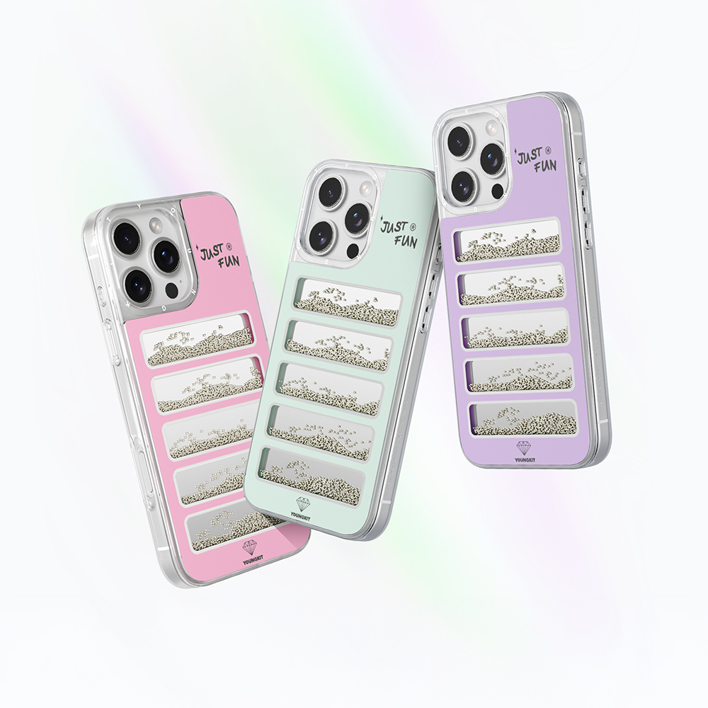 Apple iPhone 16 Pro Case Mirrored and Beaded Design Youngkit Jump Series Cover - 11