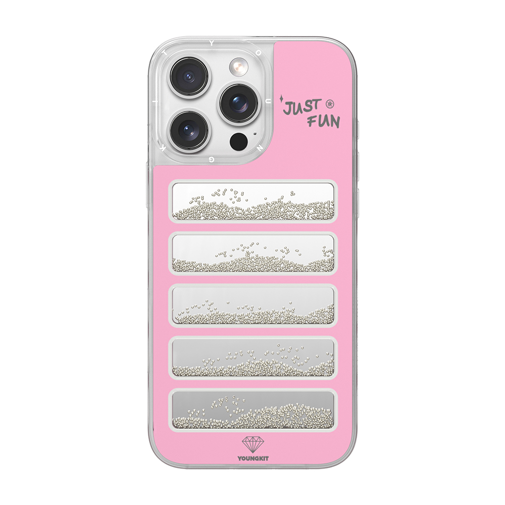 Apple iPhone 16 Pro Case Mirrored and Beaded Design Youngkit Jump Series Cover - 3
