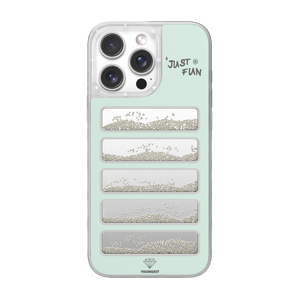 Apple iPhone 16 Pro Case Mirrored and Beaded Design Youngkit Jump Series Cover - 2