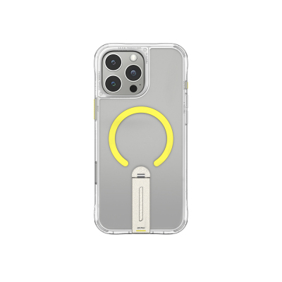Apple iPhone 16 Pro Case Skinarma Helix Cover with Magsafe Charging Feature and 360 Degree Rotatable Stand Şeffaf