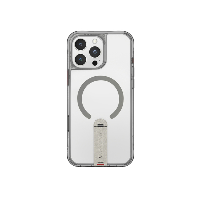 Apple iPhone 16 Pro Case Skinarma Helix Cover with Magsafe Charging Feature and 360 Degree Rotatable Stand Titanyum