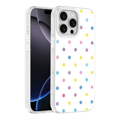 Apple iPhone 16 Pro Case with Airbag Design Zore Potik Hard PC Cover White