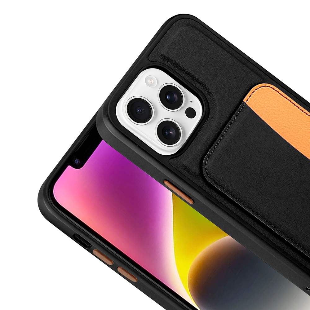 Apple iPhone 16 Pro Case with Card Holder Zore X-Card Silicone Cover - 16