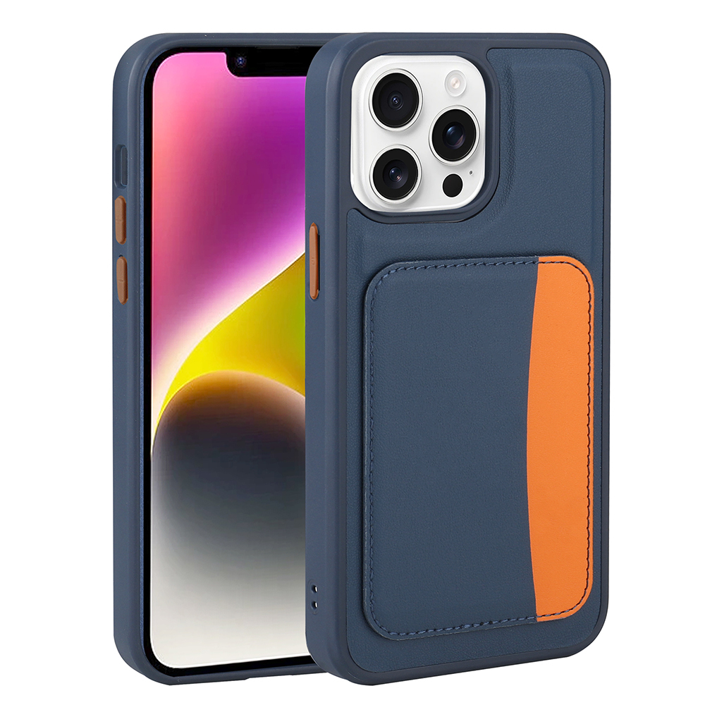 Apple iPhone 16 Pro Case with Card Holder Zore X-Card Silicone Cover - 5