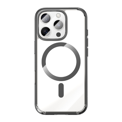 Apple iPhone 16 Pro Case with M-safe Charging and Airbag, Transparent, Benks LucentPro Series Cover Grey