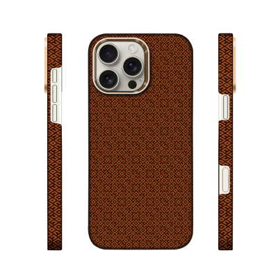 Apple iPhone 16 Pro Case with M-Safe Charging Feature, Zore Vax Hard PC Cover Brown