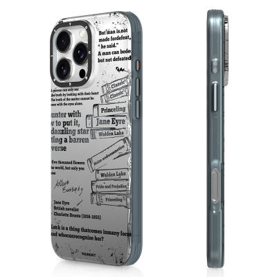 Apple iPhone 16 Pro Case YoungKit Magsafe Charging Feature Literary Series Classic Cover Grey