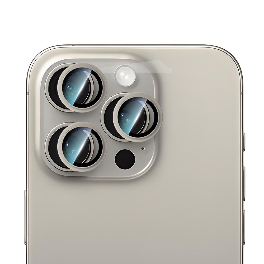 Apple iPhone 16 Pro CaseWorld Alloy Series Oleophobic Anti-Reflective Camera Lens Protector - 7