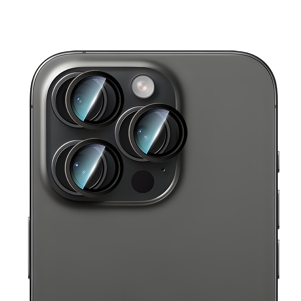 Apple iPhone 16 Pro CaseWorld Alloy Serisi Oleofobik Anti Reflective Kamera Lens Koruyucu - 6