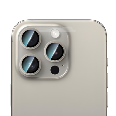 Apple iPhone 16 Pro CaseWorld Alloy Serisi Oleofobik Anti Reflective Kamera Lens Koruyucu Gri