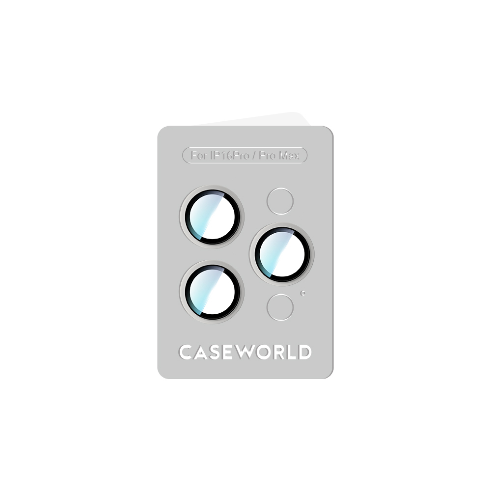 Apple iPhone 16 Pro CaseWorld Alloy Two-Color Series Lens Protector - 21