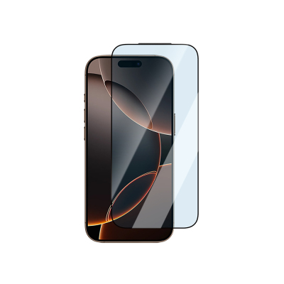 Apple iPhone 16 Pro CaseWorld Applicator Series 2.5D Eyesafe Blue Light Technology 0.33mm Tempered Glass Screen Protector + Application Tool Şeffaf