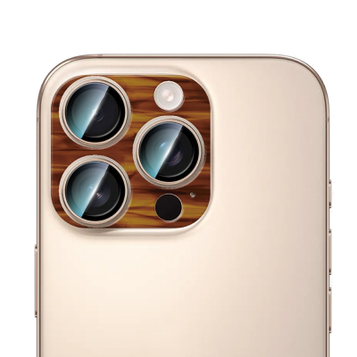Apple iPhone 16 Pro CaseWorld Crystal Color Serisi Full Kamera Lens Koruyucu Kahverengi