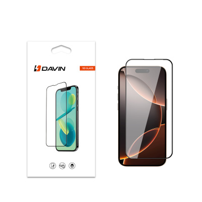 Apple iPhone 16 Pro Davin 5D Glass Screen Protector Black