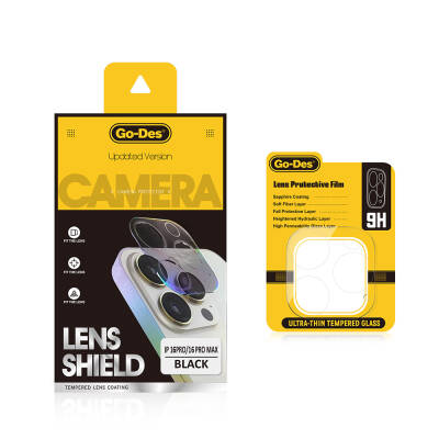 Apple iPhone 16 Pro Go Des Lens Shield CL-17 Camera Lens Protector Şeffaf