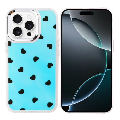 Apple iPhone 16 Pro Kılıf Airbag Tasarımlı Zore Hadra Kapak Kalp
