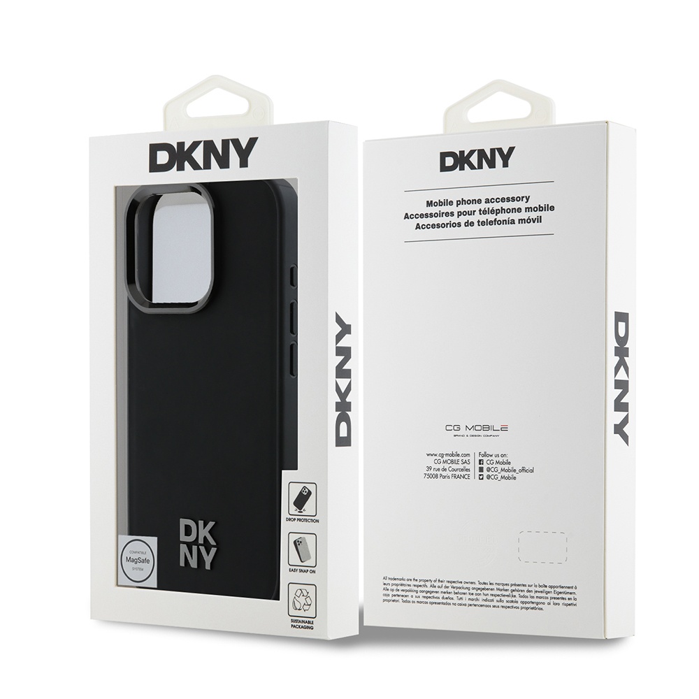 Apple iPhone 16 Pro Kılıf DKNY Orjinal Lisanslı Magsafe Şarj Özellikli Metal Logolu PU Deri Plain Kapak - 9