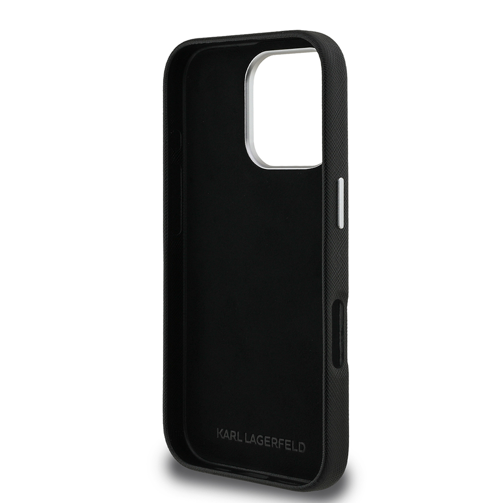 Apple iPhone 16 Pro Kılıf Karl Lagerfeld Orjinal Lisanslı K&C Heads Pin Kapak - 16