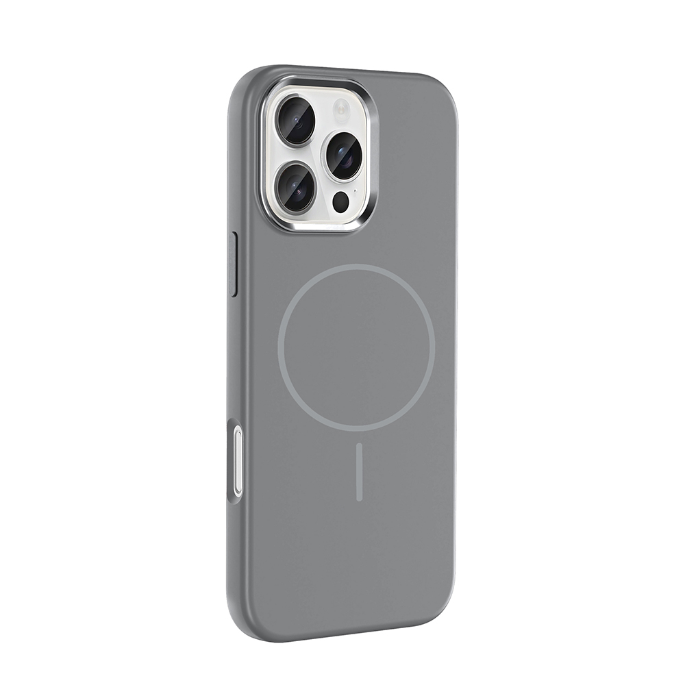 Apple iPhone 16 Pro Kılıf M-Safe Şarj Özellikli Metal Kamera Çerçeveli Zore Edi Silikon Kapak - 13