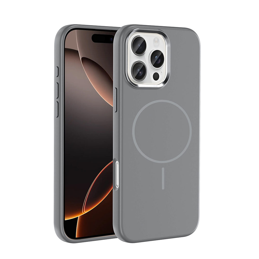 Apple iPhone 16 Pro Kılıf M-Safe Şarj Özellikli Metal Kamera Çerçeveli Zore Edi Silikon Kapak - 5