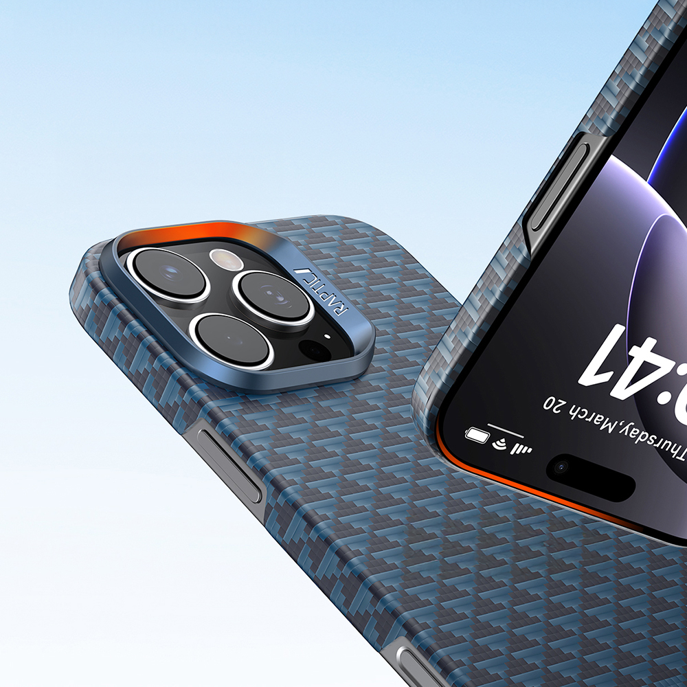 Apple iPhone 16 Pro Kılıf M-safe Şarj Özellikli Raptic Aramid Skin Origin Serisi Kapak - 18