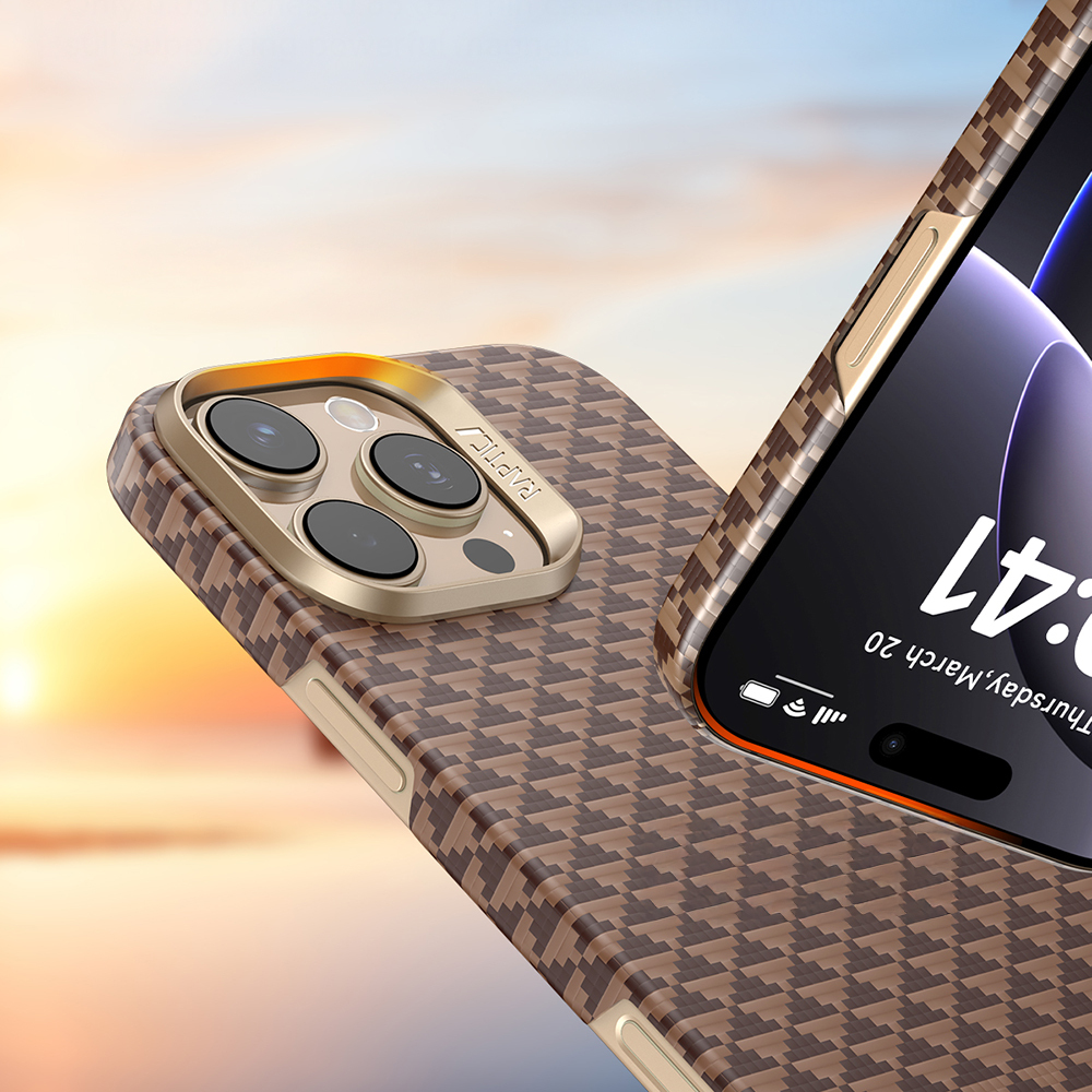 Apple iPhone 16 Pro Kılıf M-safe Şarj Özellikli Raptic Aramid Skin Origin Serisi Kapak - 19