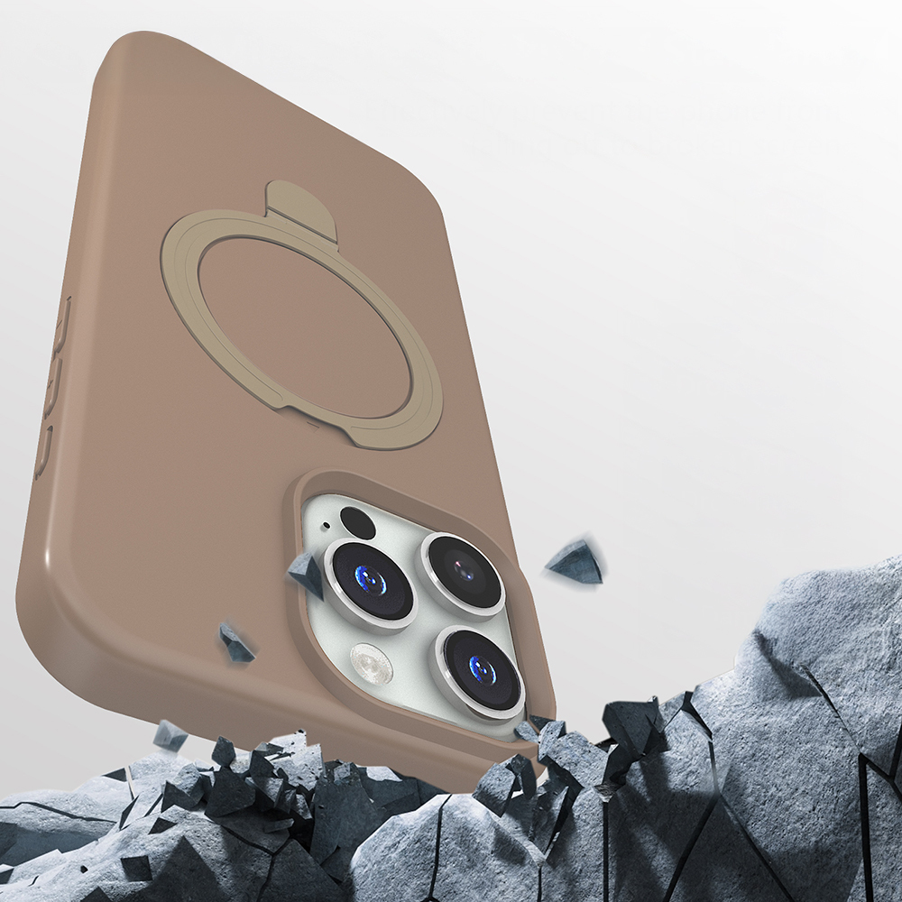 Apple iPhone 16 Pro Kılıf M-safe Şarj Özellikli Standlı Zore Samara Kapak - 8