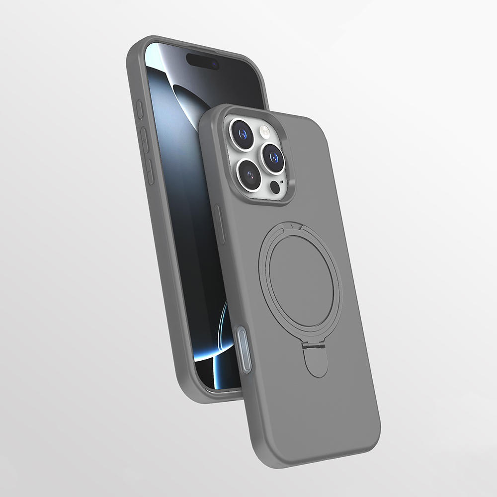 Apple iPhone 16 Pro Kılıf M-safe Şarj Özellikli Standlı Zore Samara Kapak - 1