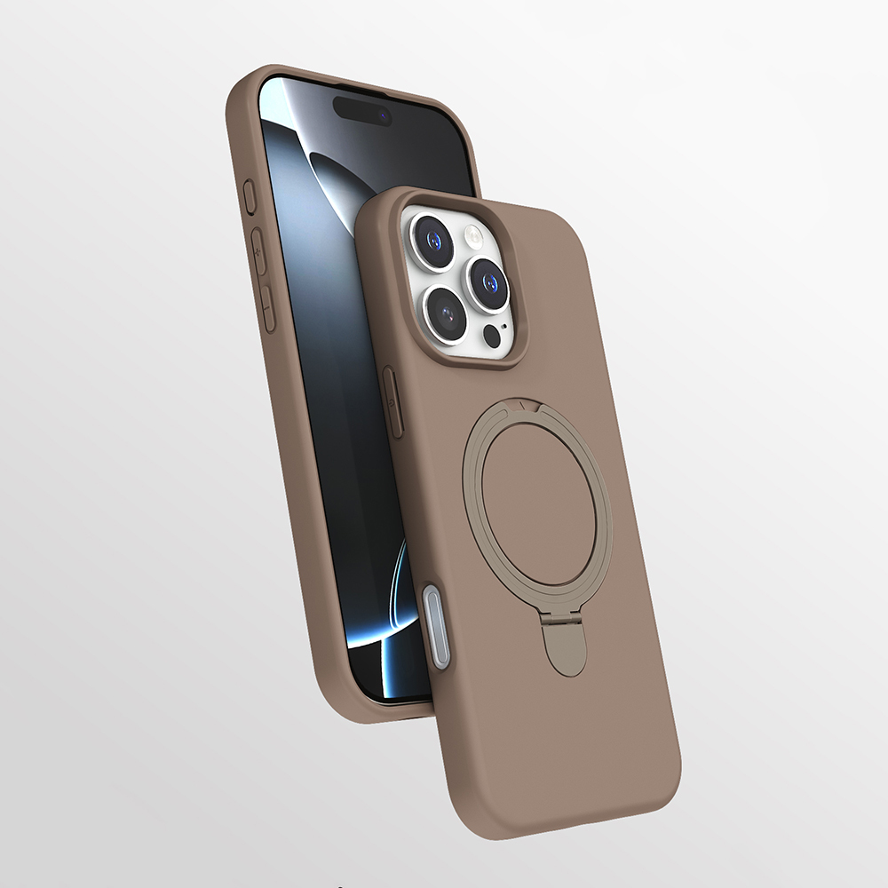 Apple iPhone 16 Pro Kılıf M-safe Şarj Özellikli Standlı Zore Samara Kapak - 7