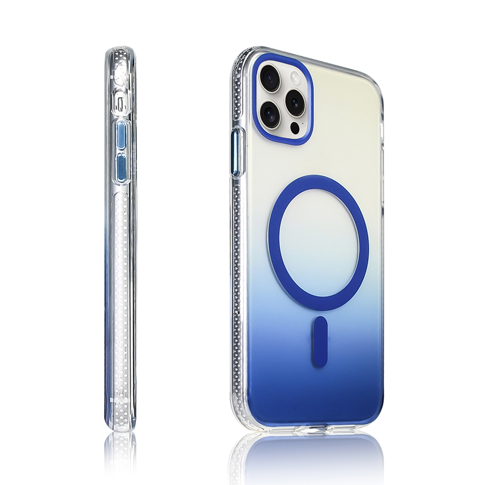 Apple iPhone 16 Pro Kılıf M-safe Şarj Özellikli Transparan Renk Geçişli Zore Toros Kapak - 14