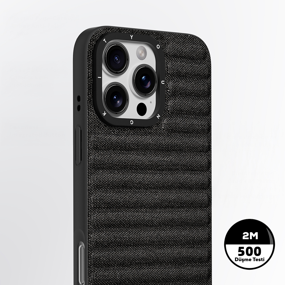 Apple iPhone 16 Pro Kılıf M-safe Şarj Özellikli Youngkit Canvas Serisi Kapak - 9