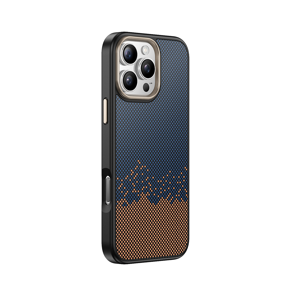 Apple iPhone 16 Pro Kılıf M-safe Şarj Özellikli Karbon Fiber Görünümlü Zore Antina Kapak - 13