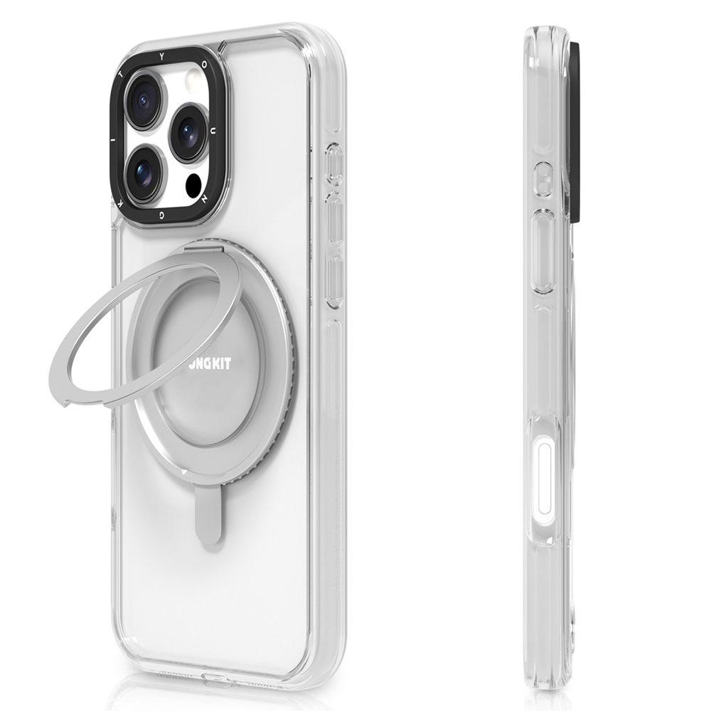 Apple iPhone 16 Pro Kılıf Magsafe Şarj Özellikli Parmak Ring Standlı Youngkit Pivot Serisi Kapak - 2