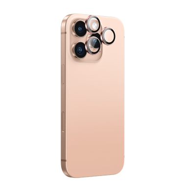 Apple iPhone 16 Pro Max Amazingthing Anti Reflective Camera Lens Protector + Easy Application Tool Rose Gold