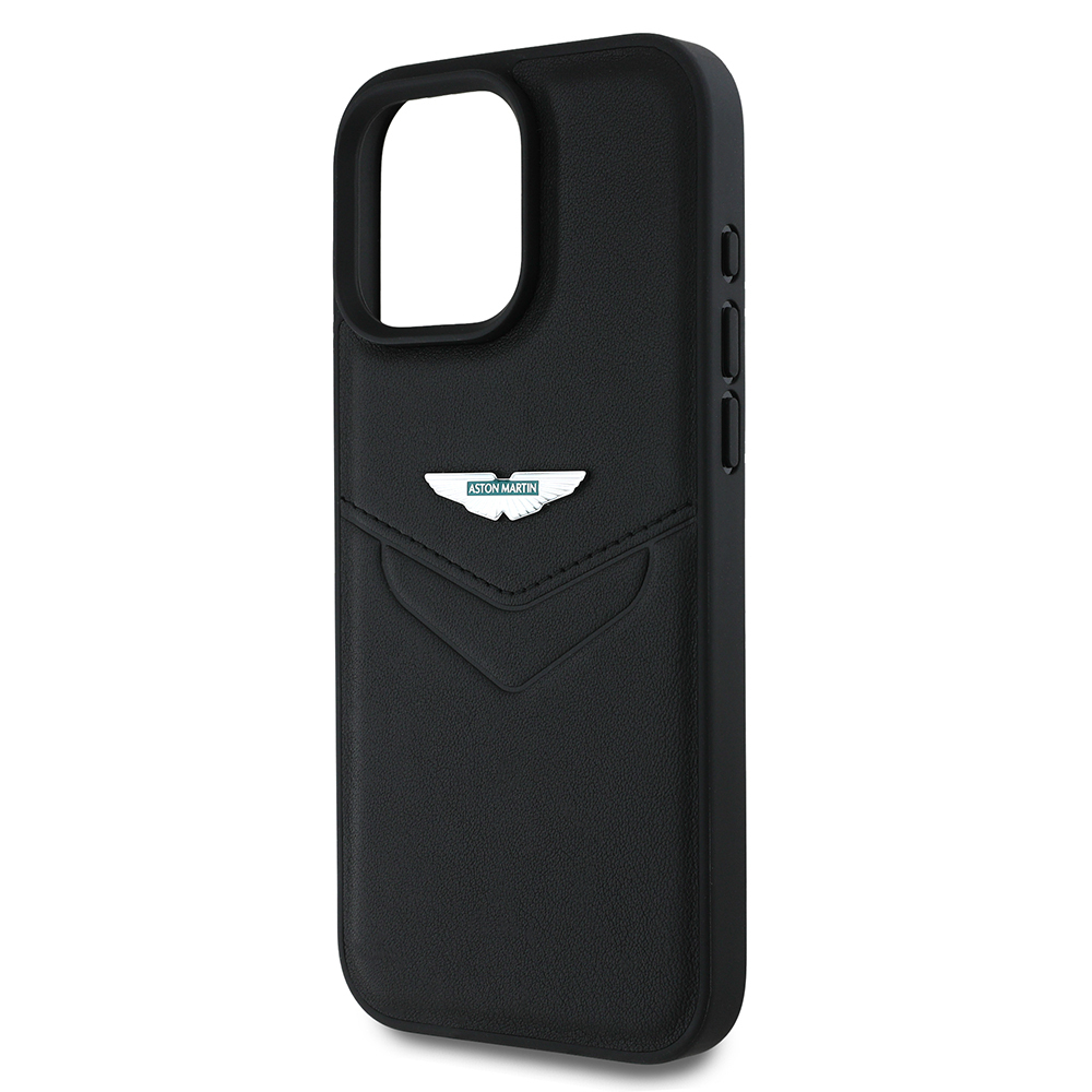 Apple iPhone 16 Pro Max Case Aston Martin Original Licensed Victory Design PU Leather Metal Logo Cover - 5
