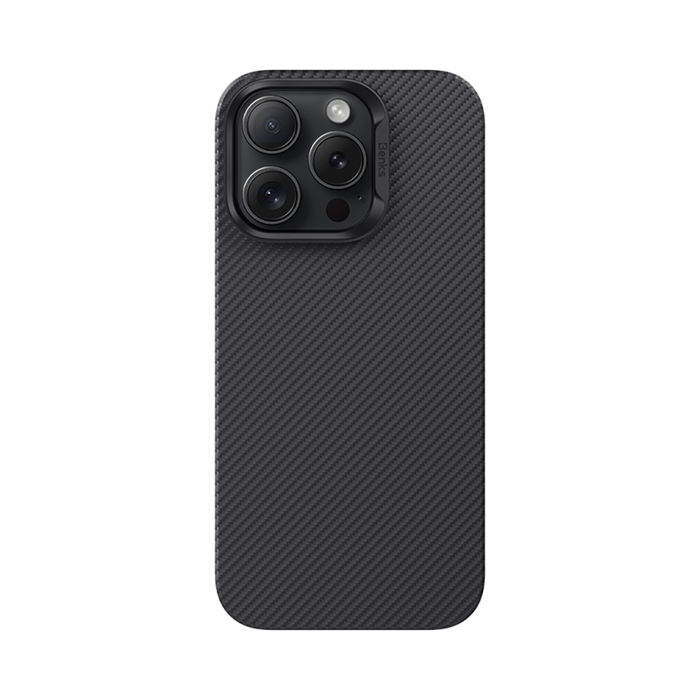 Apple iPhone 16 Pro Max Case Benks M-safe Charging Feature Metal Camera Frame Magnetic ArmorAir 600D Kevlar Fiber Cover - 3
