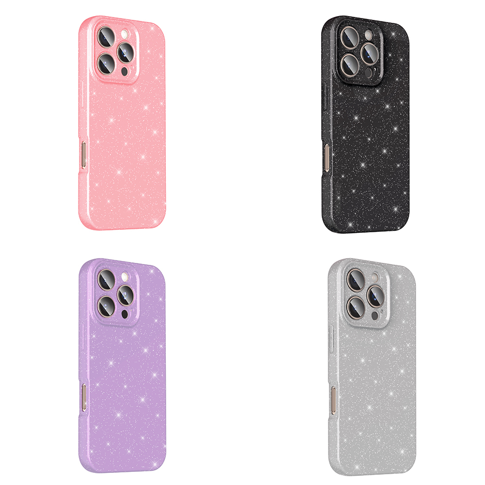 Apple iPhone 16 Pro Max Case Camera Protection Glitter Luxury Zore Koton Cover - 14