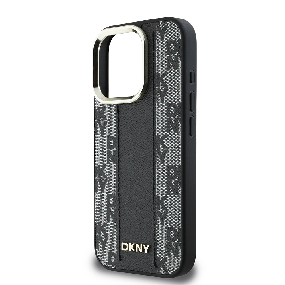 Apple iPhone 16 Pro Max Case DKNY Original Licensed Magsafe Charging Feature 3D Printed Checkered Pattern Cover - 8