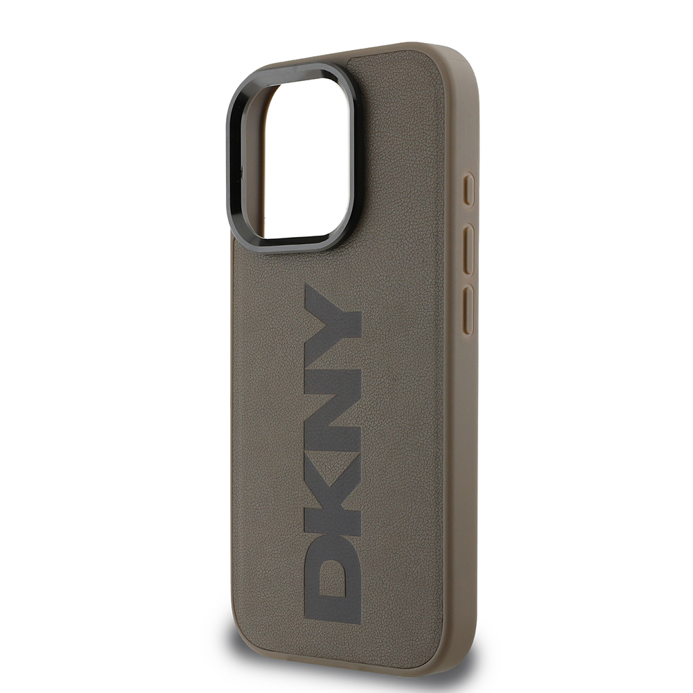 Apple iPhone 16 Pro Max Case DKNY Original Licensed Magsafe Charging Feature PU Leather Plain Cover - 8