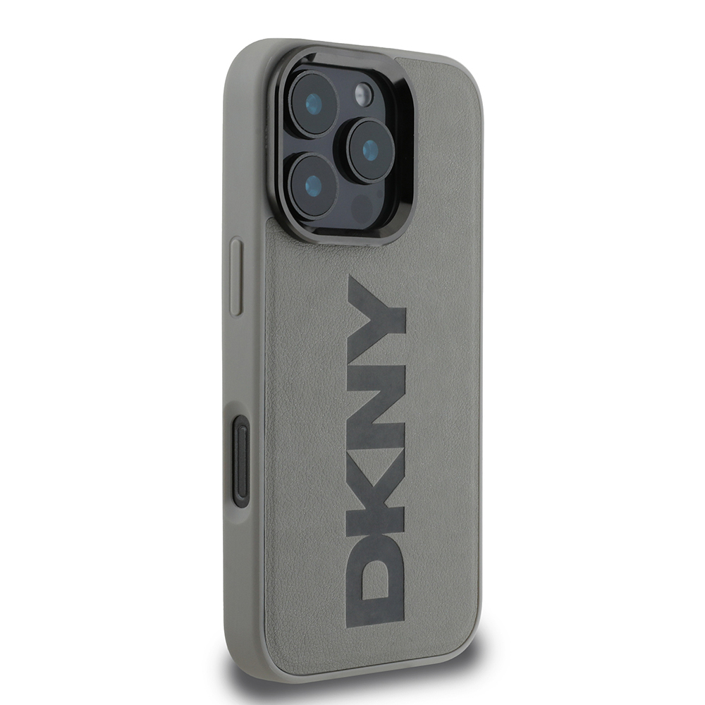 Apple iPhone 16 Pro Max Case DKNY Original Licensed Magsafe Charging Feature PU Leather Plain Cover - 13