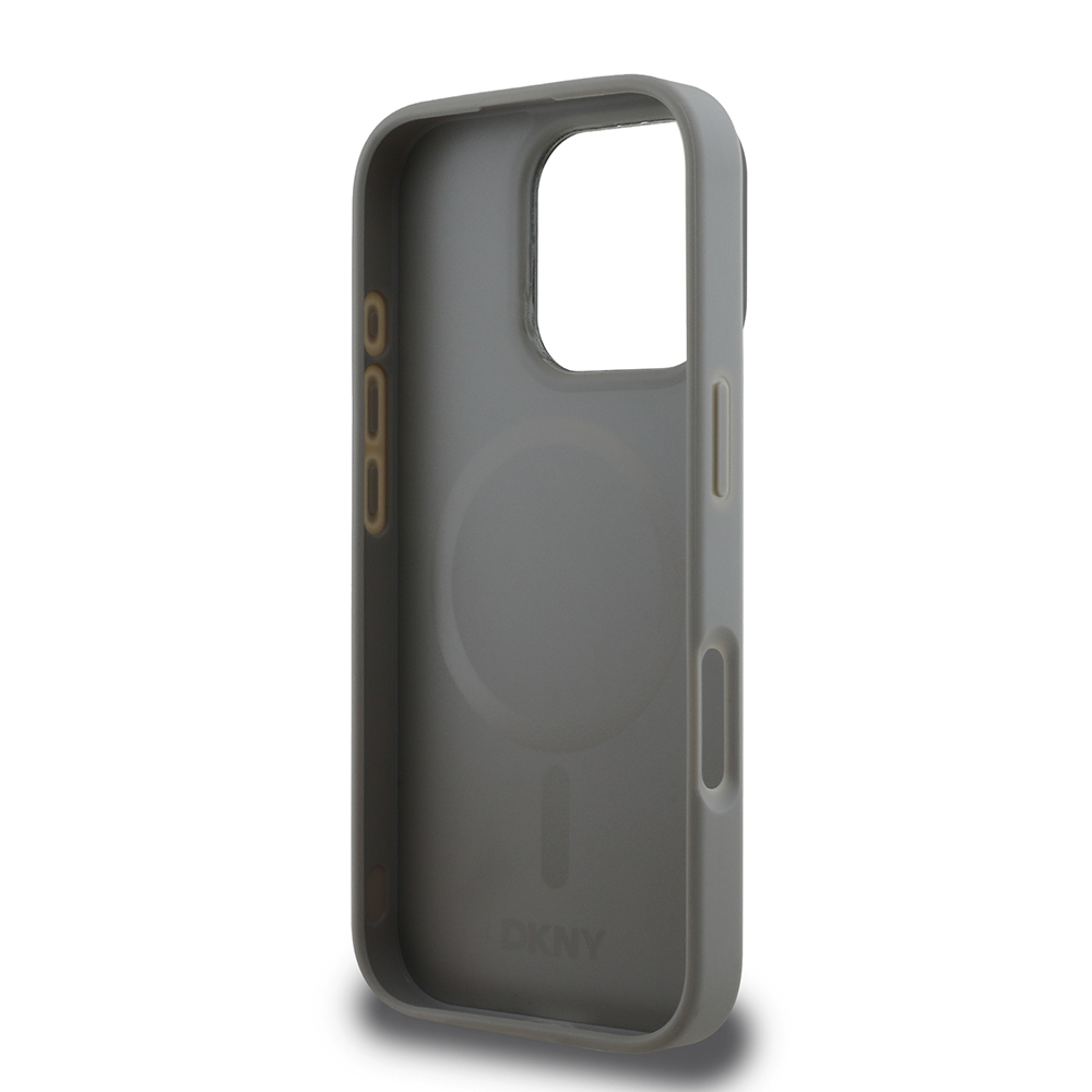 Apple iPhone 16 Pro Max Case DKNY Original Licensed Magsafe Charging Feature PU Leather Plain Cover - 16
