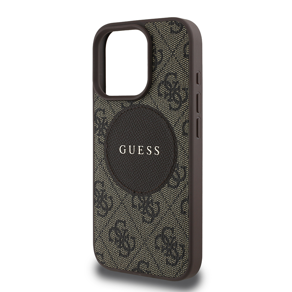 Apple iPhone 16 Pro Max Case Guess Original Licensed Magsafe Charging Featured Text Logo Circle Classic Cover - 7