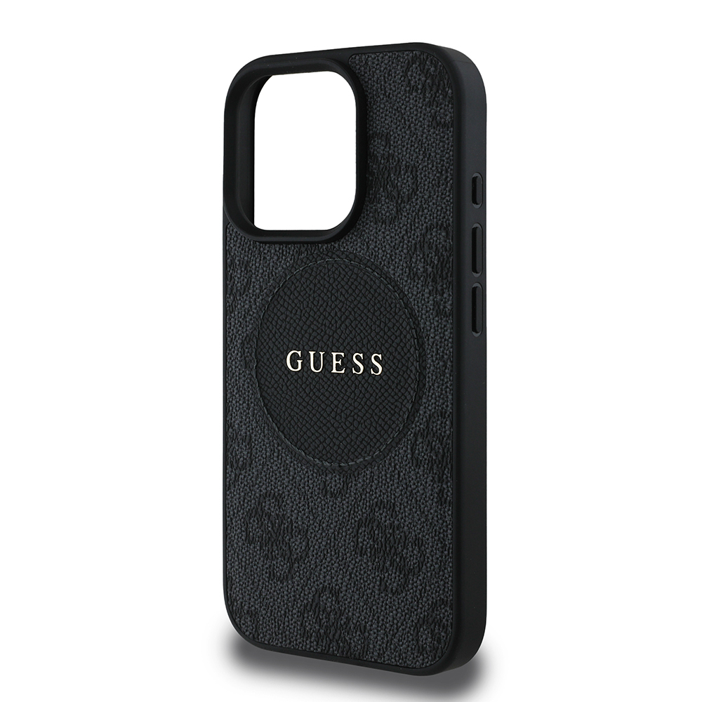 Apple iPhone 16 Pro Max Case Guess Original Licensed Magsafe Charging Featured Text Logo Circle Classic Cover - 16