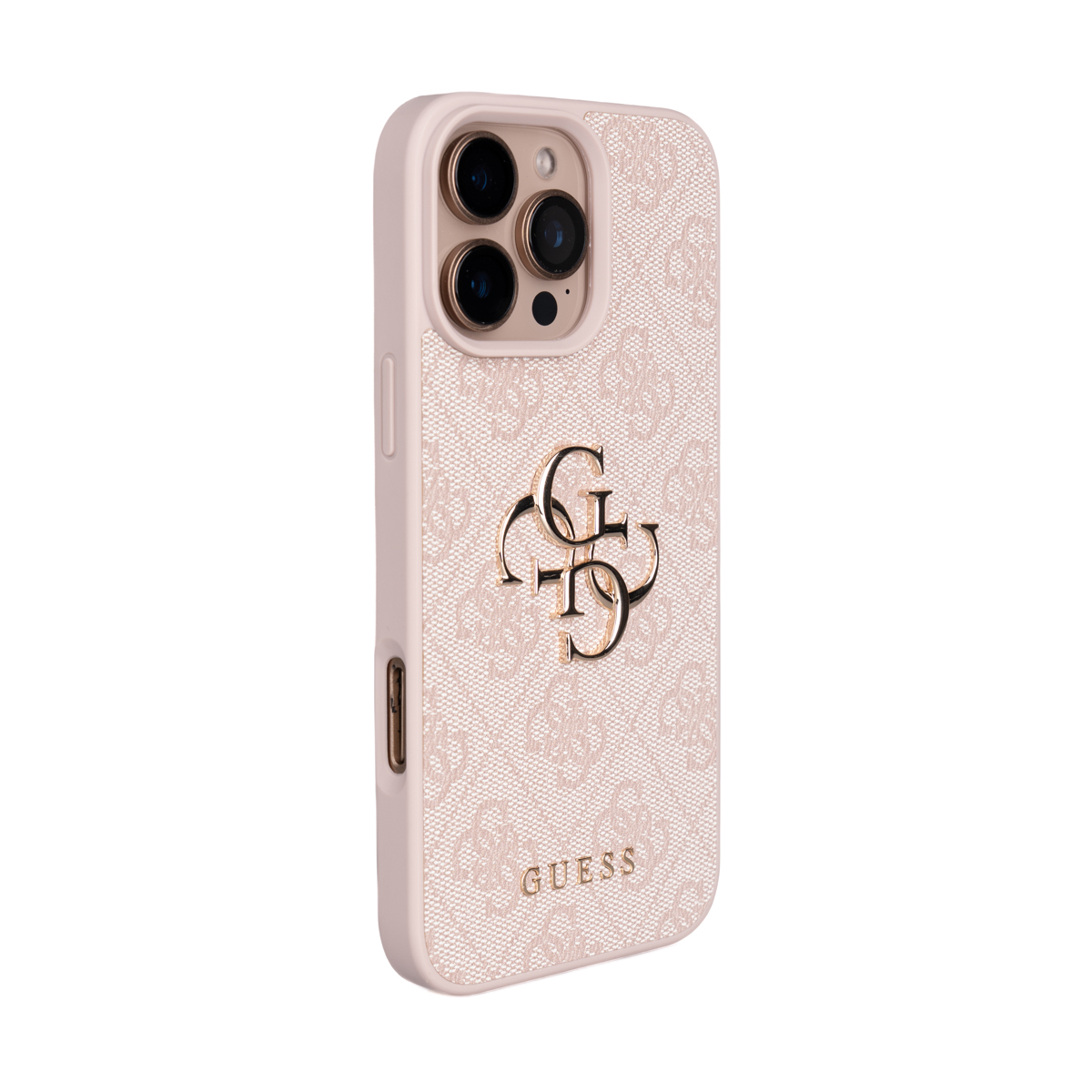 Apple iPhone 16 Pro Max Case Guess Original Licensed PU Leather 4G Large Metal Logo Crossbody Strap Cover - 20